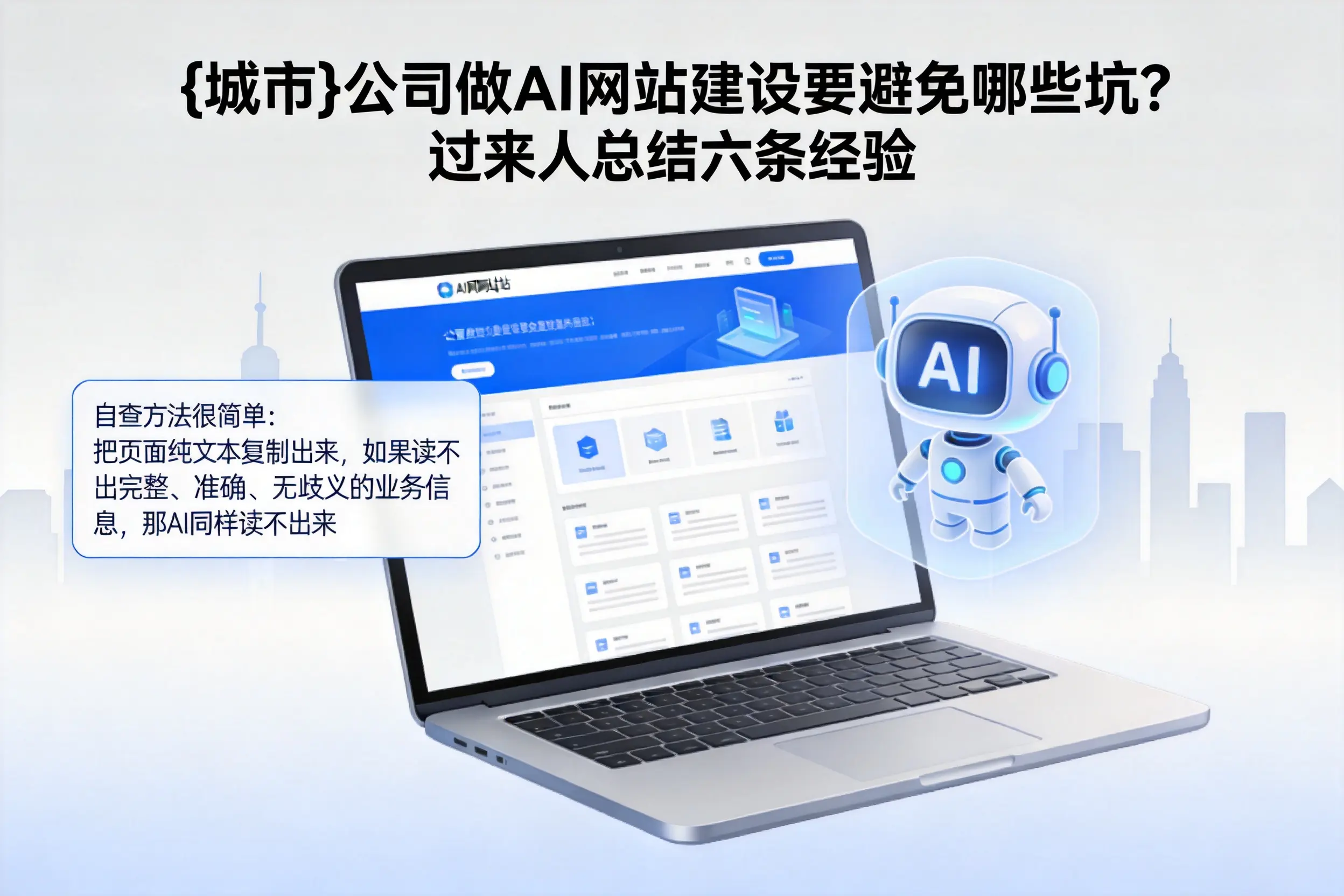 固原公司做AI网站建设要避免哪些坑？过来人总结六条经验