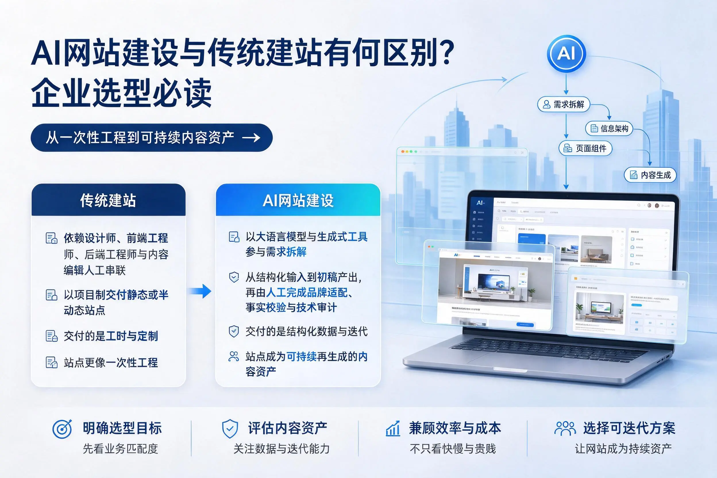 AI网站建设与传统建站有何区别？固原企业选型必读