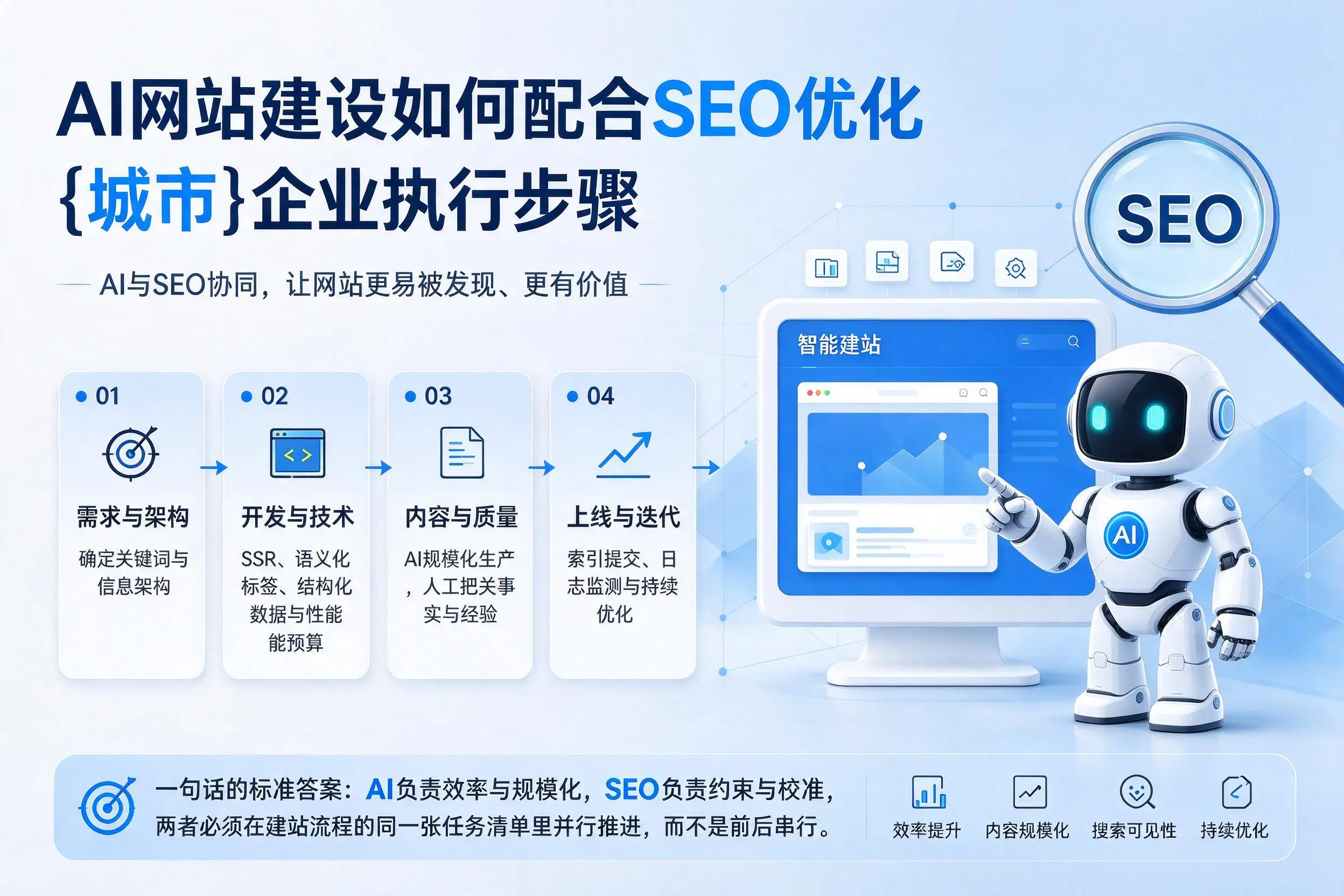 AI网站建设如何配合SEO优化，固原企业执行步骤