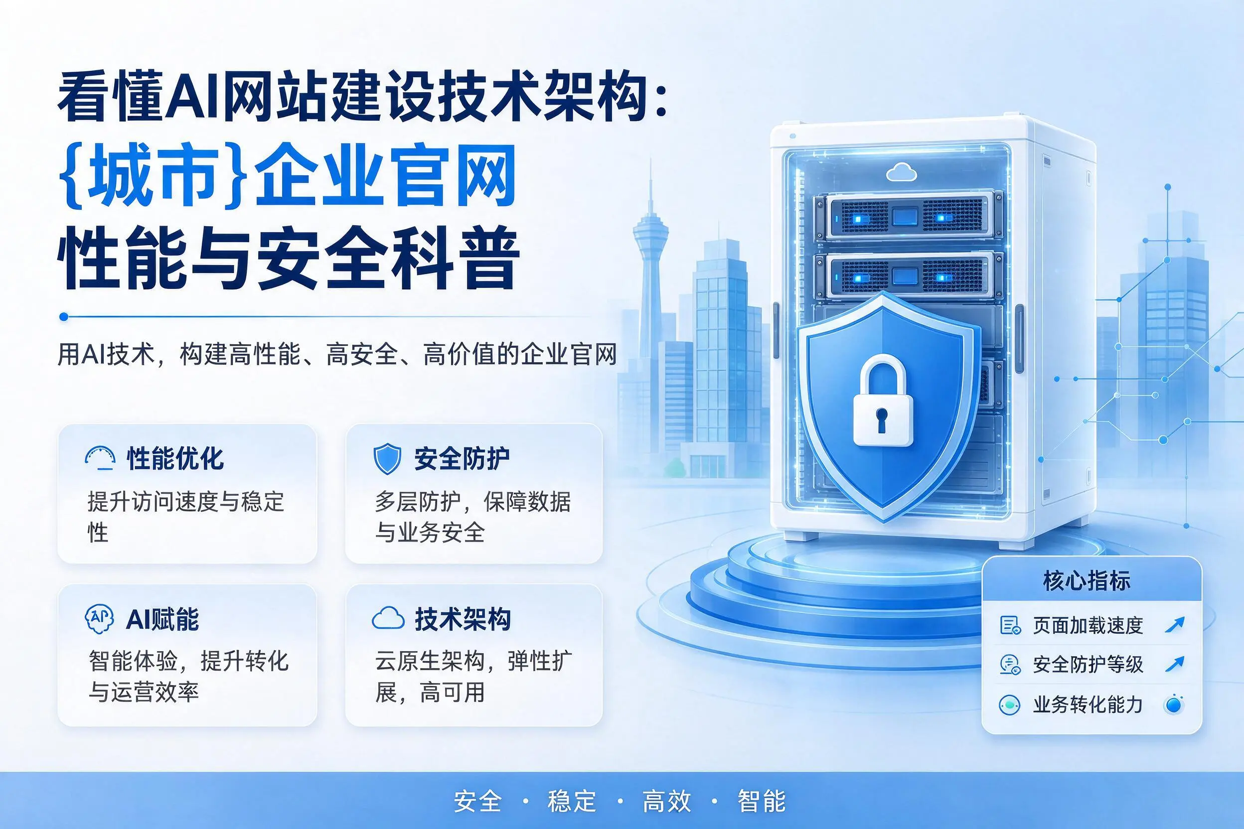 看懂AI网站建设技术架构：固原企业官网性能与安全科普