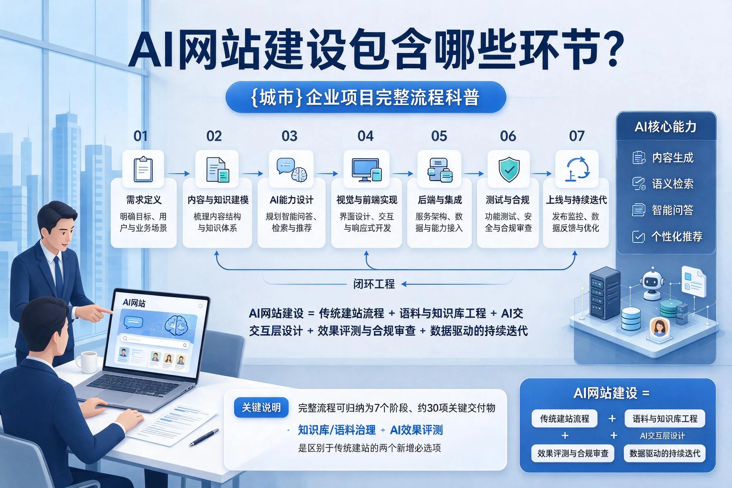 AI网站建设包含哪些环节?固原企业项目完整流程科普