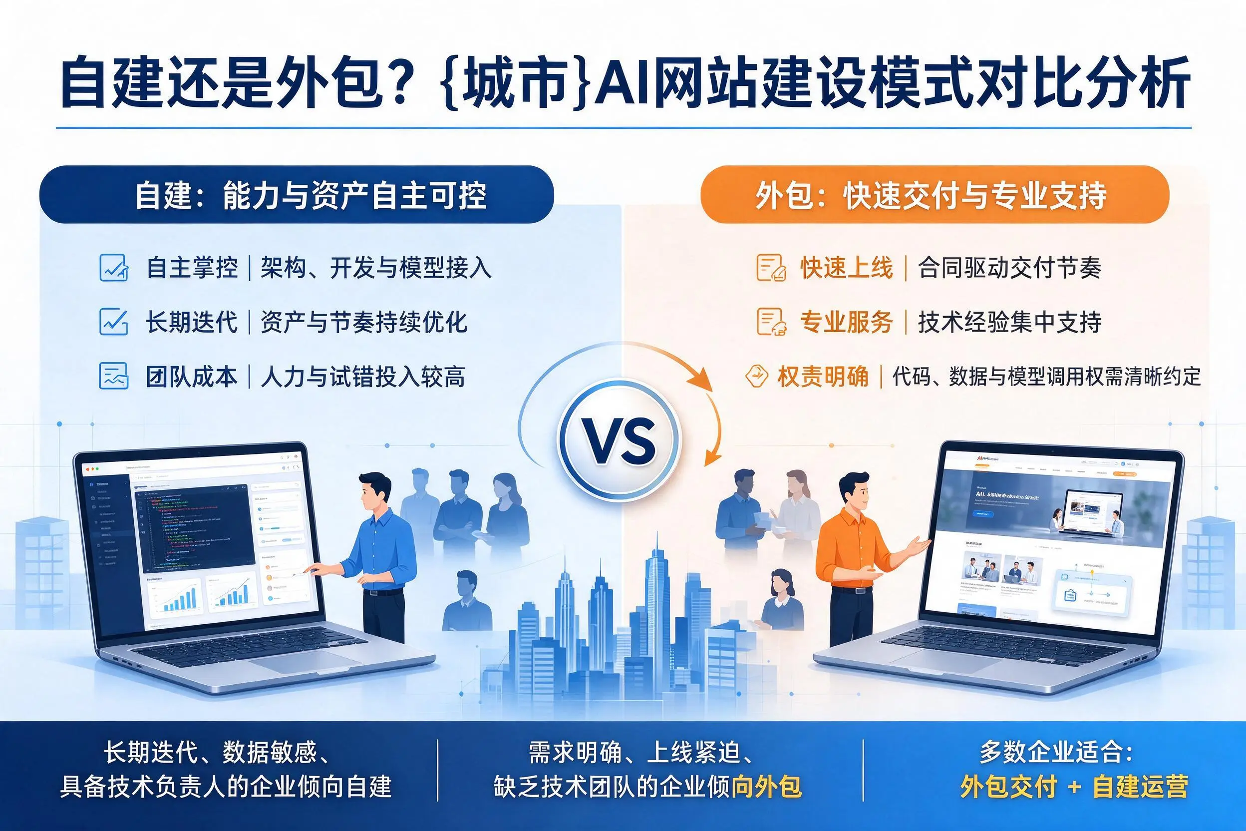 自建还是外包?固原AI网站建设模式对比分析