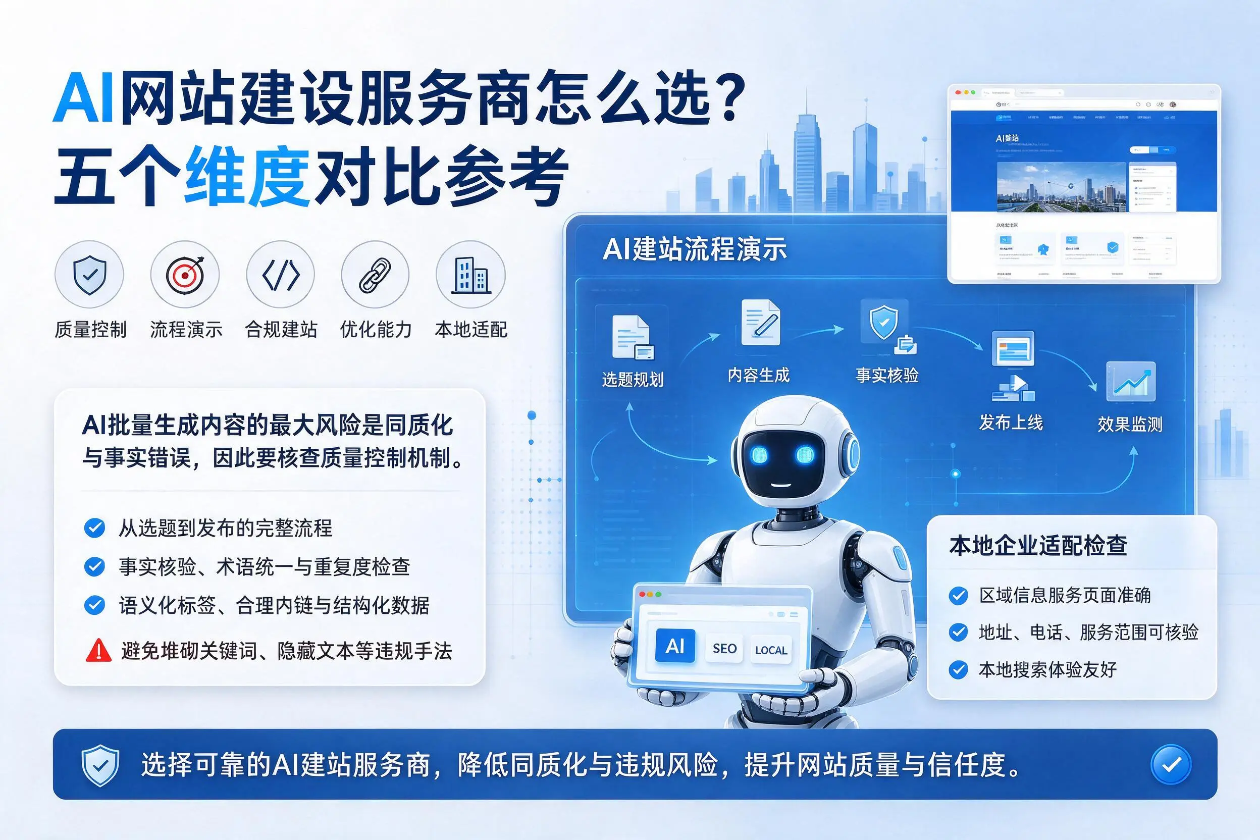 固原AI网站建设服务商怎么选?五个维度对比参考