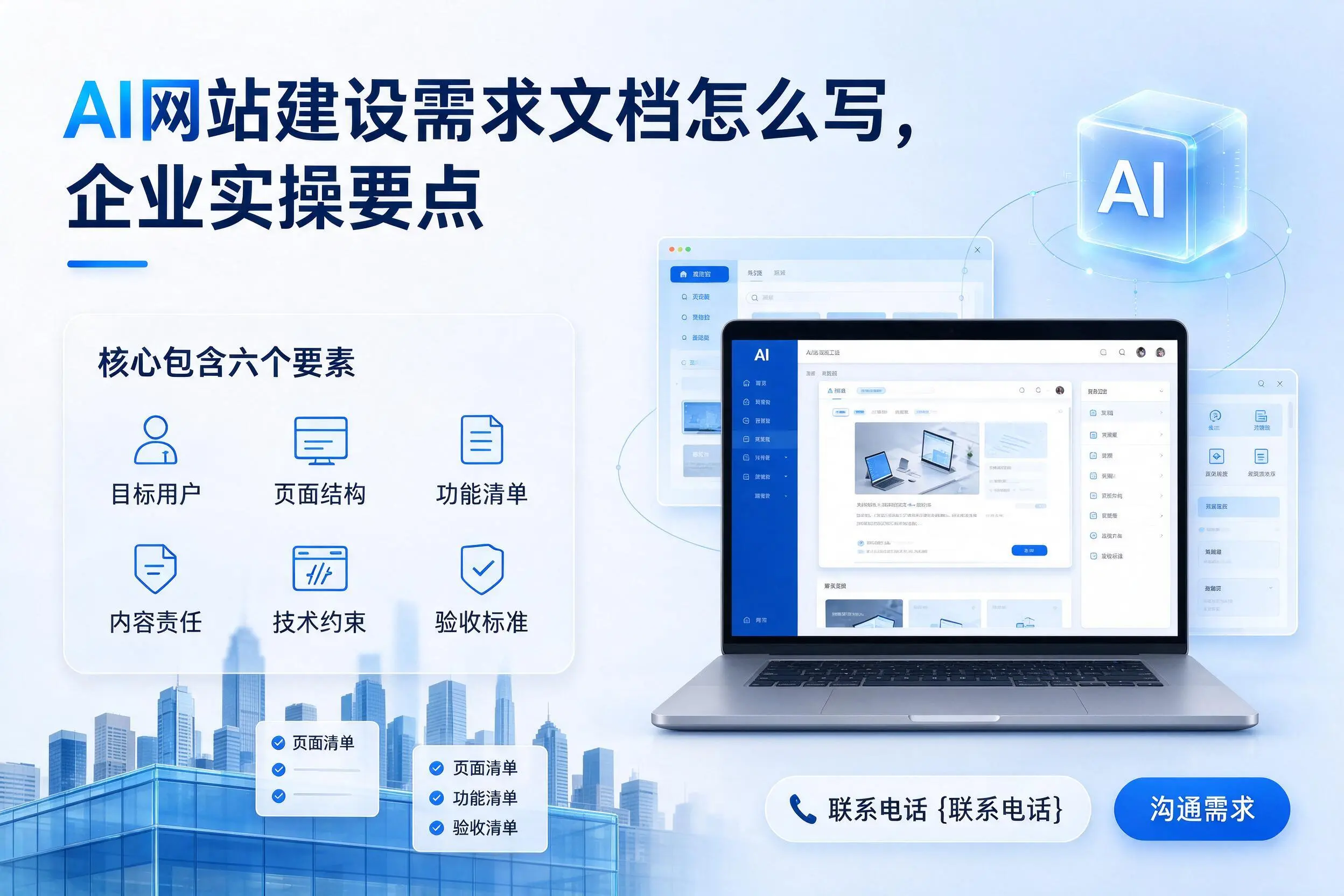 AI网站建设需求文档怎么写，固原企业实操要点